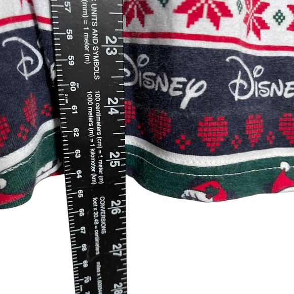 Disney Christmas Shirt Women's Small Long Sleeve Holiday Multicolor Mickey Mouse - Picture 6 of 10